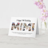 Mimi Photo Collage Letter Cutout Grandma Birthday