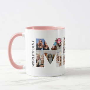 Mimi Photo Collage Letter Cutout Grandma Birthday Mug