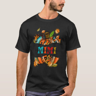 Mimi Pumpkin Leopard Mimi Thankful Grateful Blesse T-Shirt