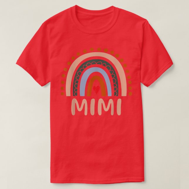 Mimi Rainbow Grandma Cute Mothers Day Funny Mimi  T-Shirt (Design Front)