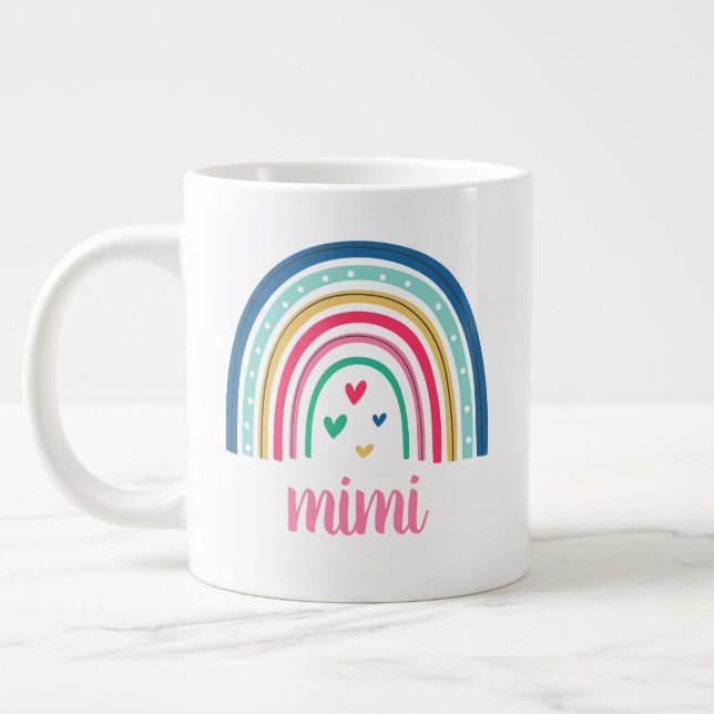 Mimi Rainbow Large Coffee Mug (Left)