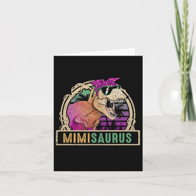 Mimi Saurus Mimisaurus T Rex Dinosaur Family Match Card (Front)