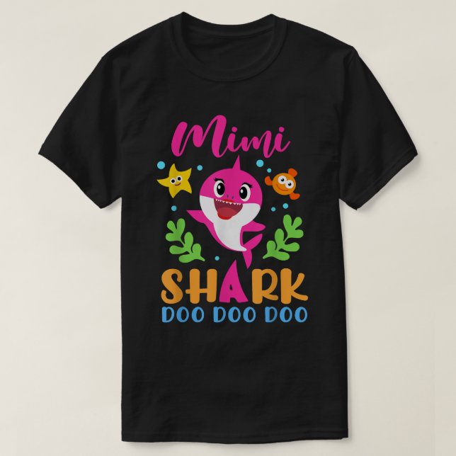 Mimi Shark Shirt Mimi Shark Lover Family Mother's  (Design Front)