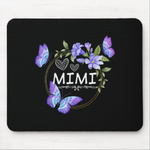 Mimi Shirt For Women With Butterflies Mother's Day Mouse Pad