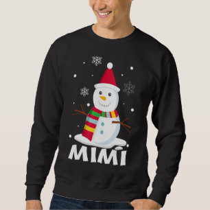 Mimi Snowman Santa  Christmas Matching Family Sweatshirt