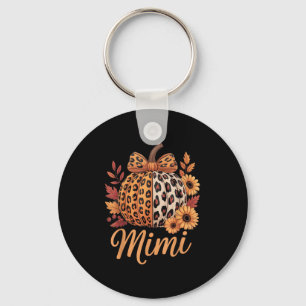 Mimi Thanksgiving Leopard Pumpkin Sunflower Coquet Key Ring