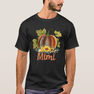 Mimi Thanksgiving Leopard Pumpkin Sunflower Coquet T-Shirt