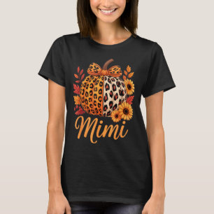 Mimi Thanksgiving Leopard Pumpkin Sunflower Coquet T-Shirt