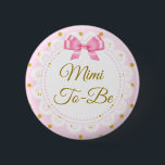 Mimi To Be Baby Shower Pink & Gold Button<br><div class="desc">Mimi To Be Baby Shower Pink & Gold Button</div>