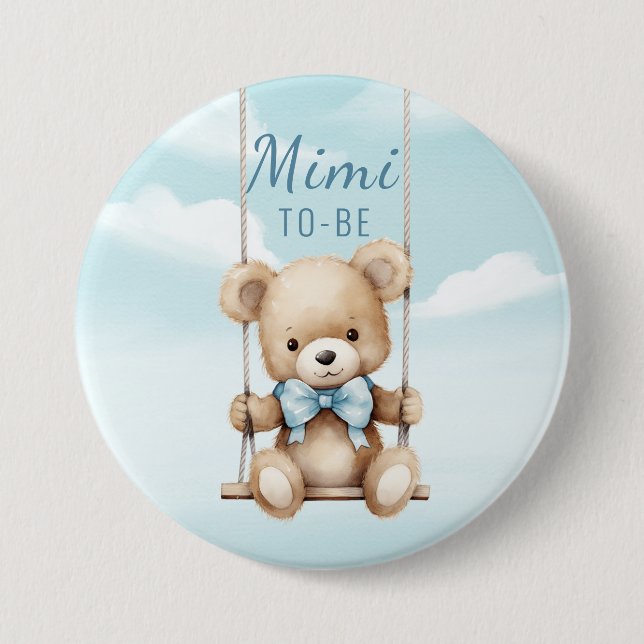 Mimi To Be Teddy Bear Swing 7.5 Cm Round Badge (Front)