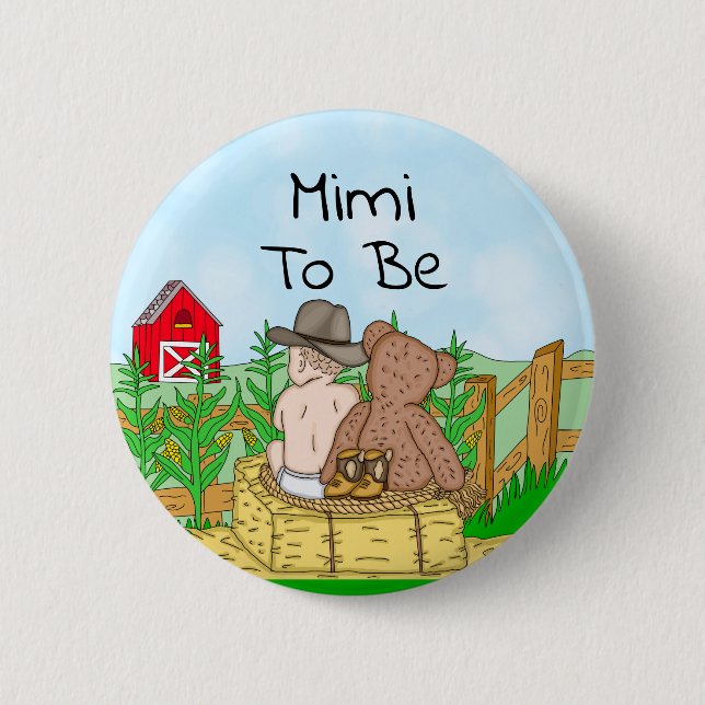 Mimi to Boy''s Baby Shower  6 Cm Round Badge (Front)