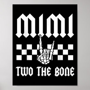 Mimi Two The Bone Skeleton Hand 2nd Birthday Boy G Poster