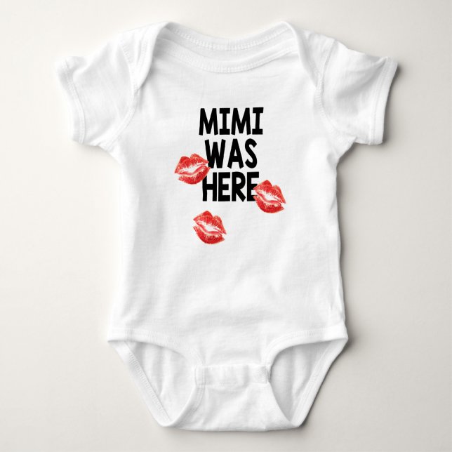 MiMi Was Here Kisses Baby Bodysuit (Front)