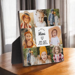 Mimi We Love You Hearts Modern Photo Collage Plaque<br><div class="desc">The Mimi We Love You Heart Modern Photo Collage Plaque is a touching and personalised gift that showcases your love for your grandmother. This beautifully designed plaque features a heart-shaped photo collage, allowing you to add your favourite family pictures in a modern and stylish layout. The heartfelt "We Love You,...</div>