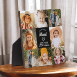 Mimi We Love You Hearts Modern Photo Collage Plaque<br><div class="desc">The Mimi We Love You Heart Modern Photo Collage Plaque is a touching and personalised gift that showcases your love for your grandmother. This beautifully designed plaque features a heart-shaped photo collage, allowing you to add your favourite family pictures in a modern and stylish layout. The heartfelt "We Love You,...</div>