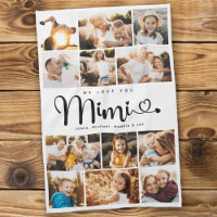 Mimi We Love you Hearts Modern Photo Collage