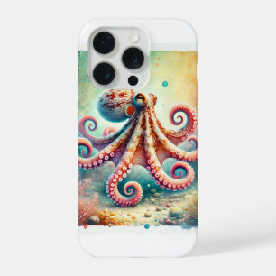 Mimic Octopus 300824AREF131 - Watercolor iPhone 15 Pro Case