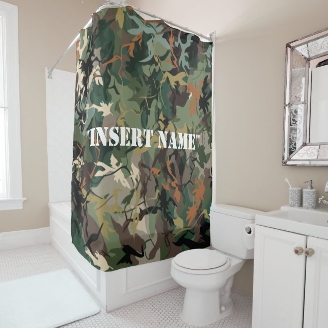 Mimicking Nature: The Science of Camouflage Shower Curtain (In Situ)
