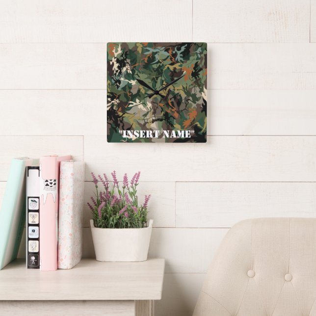 Mimicking Nature: The Science of Camouflage Square Wall Clock (Reading Room)