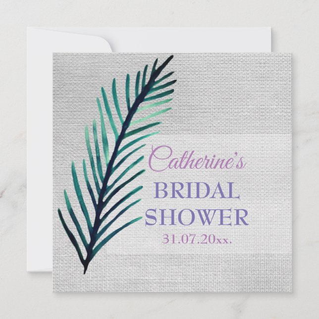 Mimimal , Plant , Rustic Bridesmaid Wedding Card (Front)
