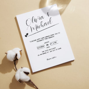 Mimimalist, elegant Wedding Invitation