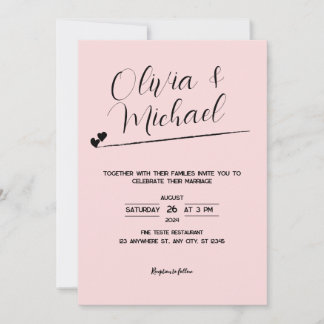 Mimimalist, elegant Wedding Invitation