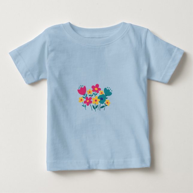 mimimalist flower  baby T-Shirt (Front)