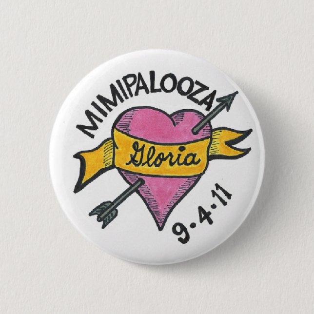 MIMIPALOOZA HEART 6 CM ROUND BADGE (Front)