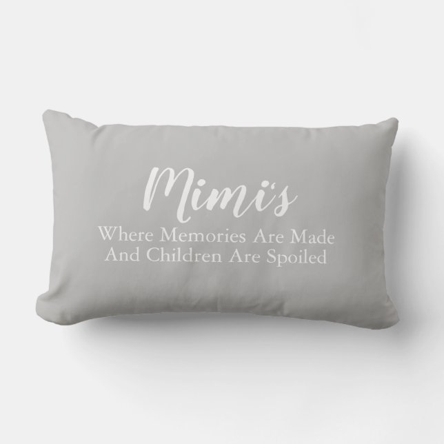 Mimi's Home Memories Grandparent Lumbar Pillow (Front)