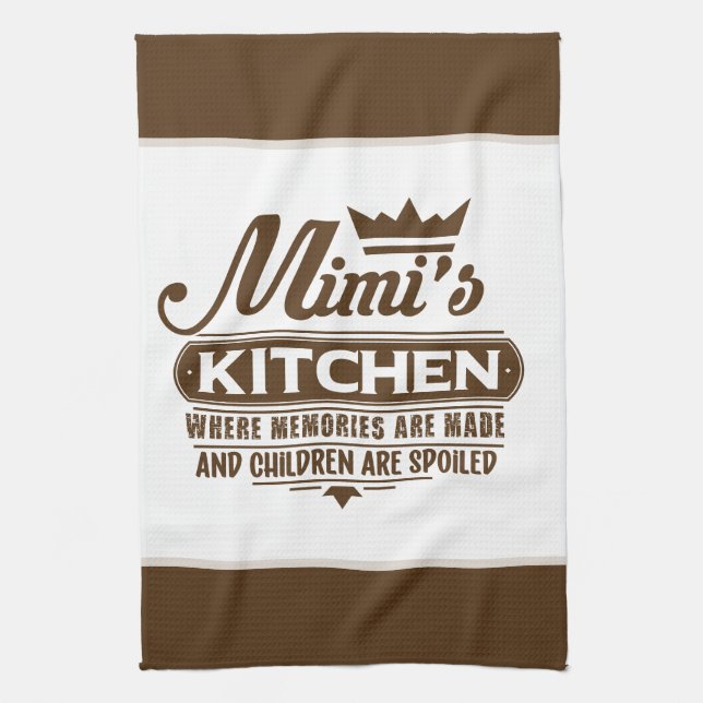 MiMi's kitchen word art  Tea Towel (Vertical)