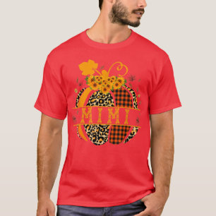 Mimis Pumpkin Leopards Sunflower Plaid Grandma Tha T-Shirt
