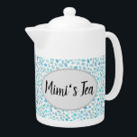 Mimi's Tea Sea Glass Coastal Pattern Teapot<br><div class="desc">Enjoy our Mimi's tea seagrass coastal pattern teapot.</div>