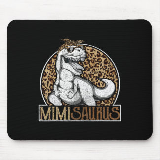 Mimisaurus Dinosaur Mimi Leopard Shirt Mouse Pad
