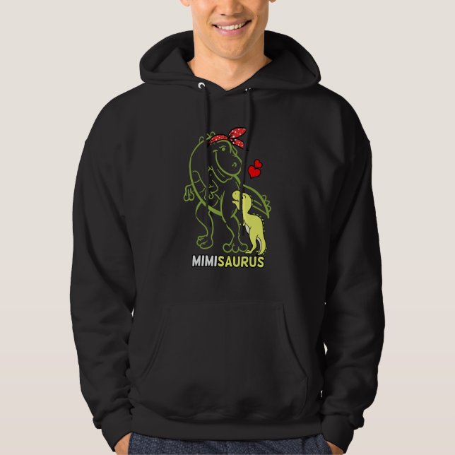 Mimisaurus Mimi Tyrannosaurus Dinosaur Baby Mother Hoodie (Front)