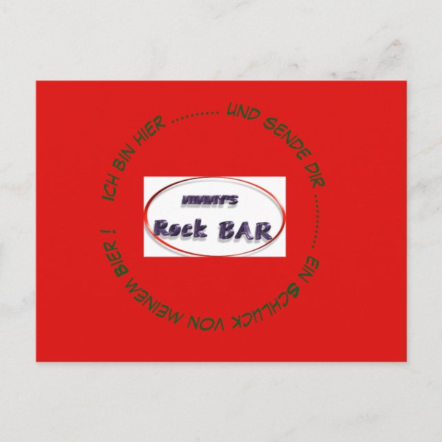 Mimmy's Rock Bar Postcard (Front)
