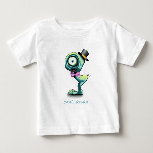Mimo a Cute Mini Monster Cool Dude  Baby T-Shirt (Front)
