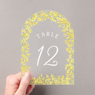 Mimosa Acrylic Table Number