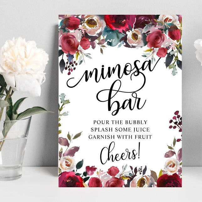Mimosa Bar Bridal Shower Party Poster (Creator Uploaded)