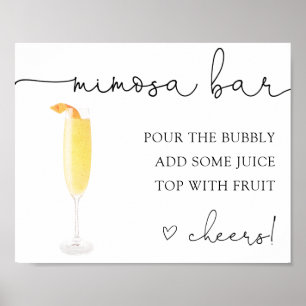Mimosa Bar Drink Sign