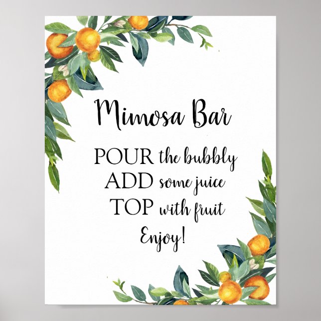 Mimosa Bar Drink Sign (Front)