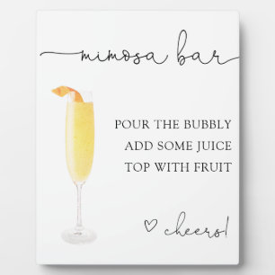 Mimosa Bar Drink Sign Plaque