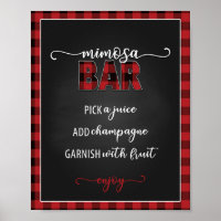 Mimosa Bar Flannel Fling 8x10 Poster/Sign