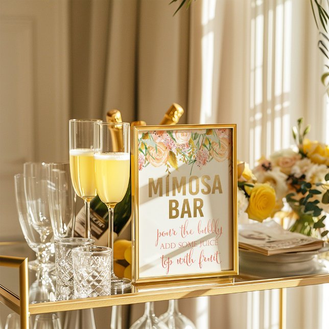 Mimosa Bar Floral Sign (Creator Uploaded)