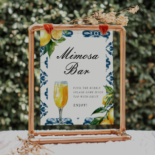 Mimosa Bar Lemon Positano Bridal Shower Sign