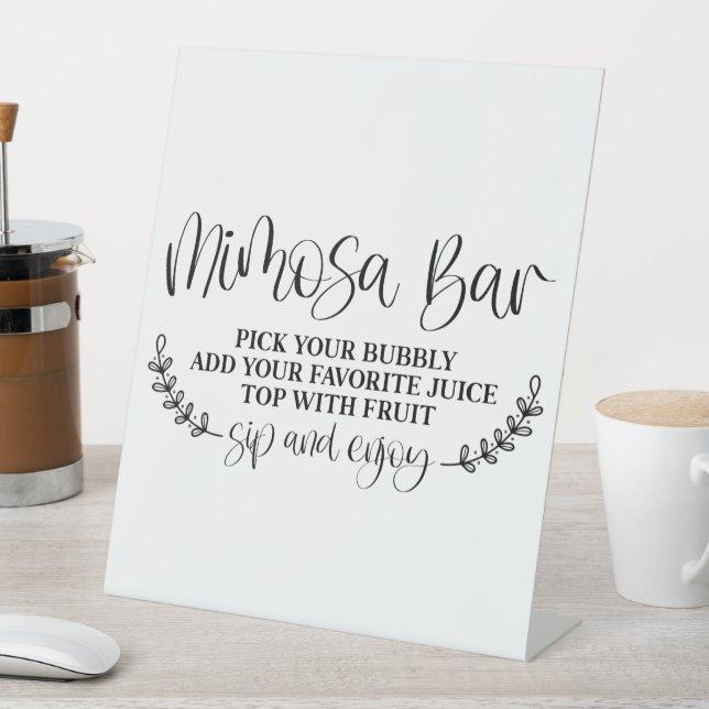 Mimosa Bar  Pedestal Sign (In SItu)