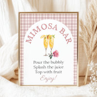 Mimosa bar Pink Fresh off market Bridal Shower