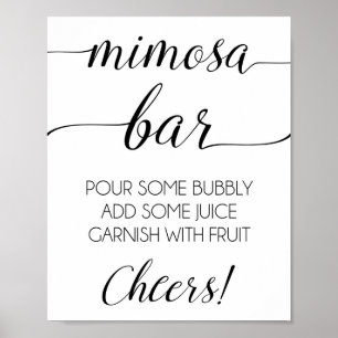 Mimosa Bar Print Shower or Party Mimosa Sign