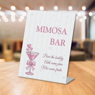 Mimosa Bar Sign A Tiny Bit Engaged Bridal Shower