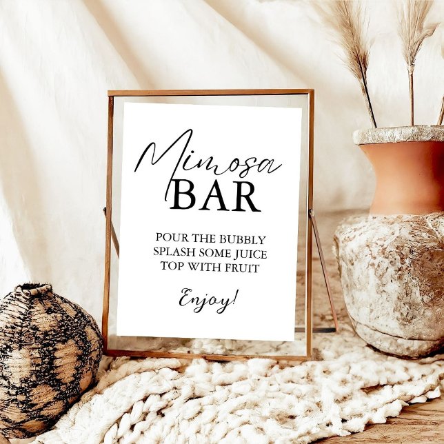 Mimosa Bar Sign Boho Bridal Shower Wedding (Creator Uploaded)