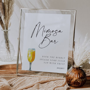 Mimosa Bar Sign Modern Minimalist Bridal Shower